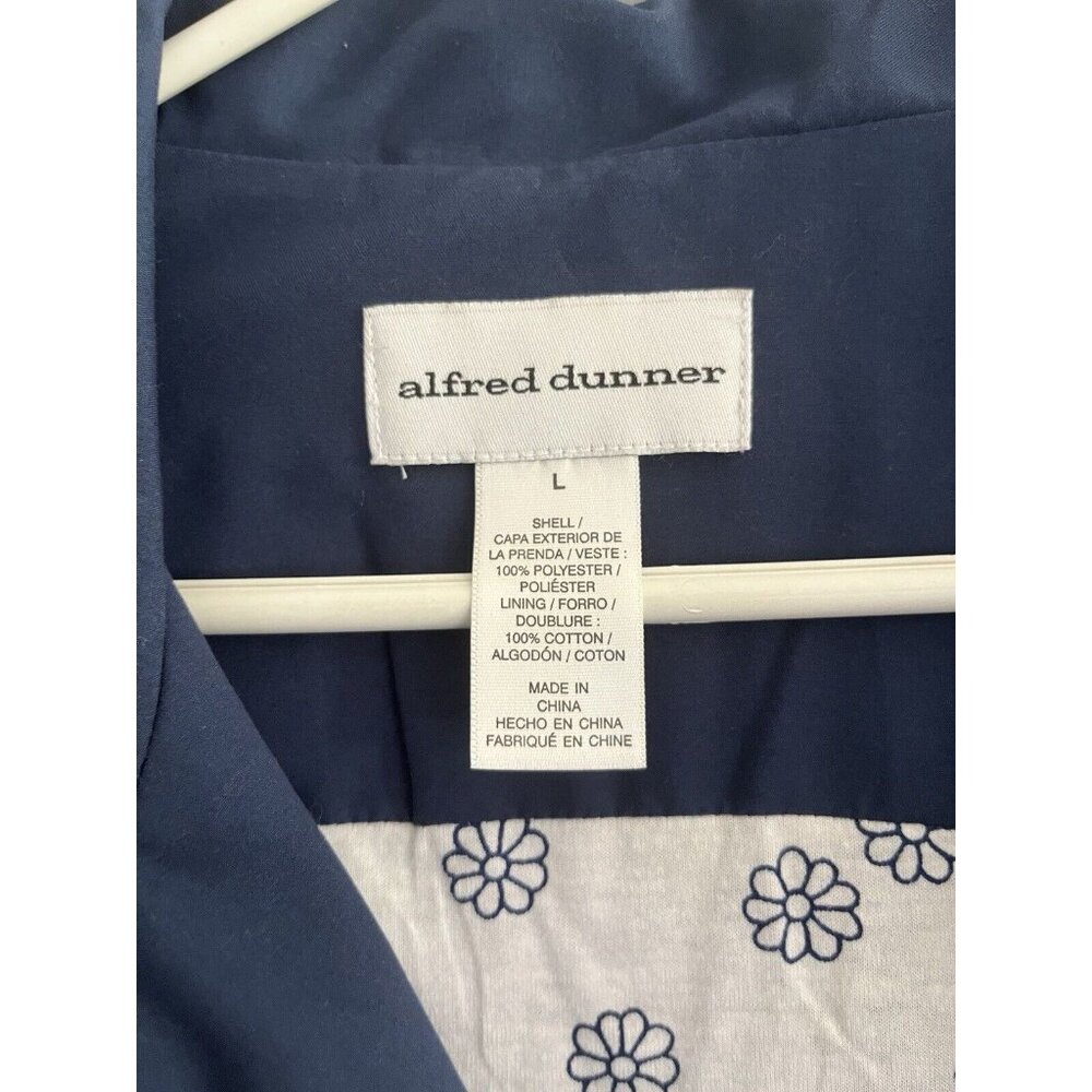 Alfred Dunner Jog Set Track Suit Womens Pants M Lined Jacket L Navy Vintage‎ - Picture 3 of 13